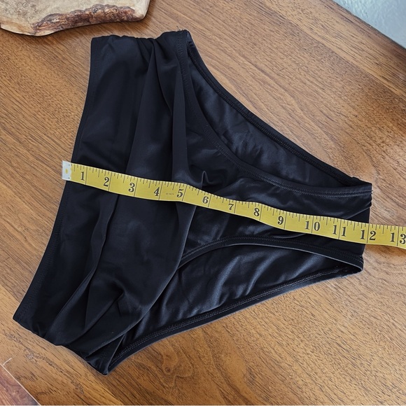 CLASSIC BLACK HIGH WAISTED BIKINI BOTTOMS #0332 - Picture 4 of 5